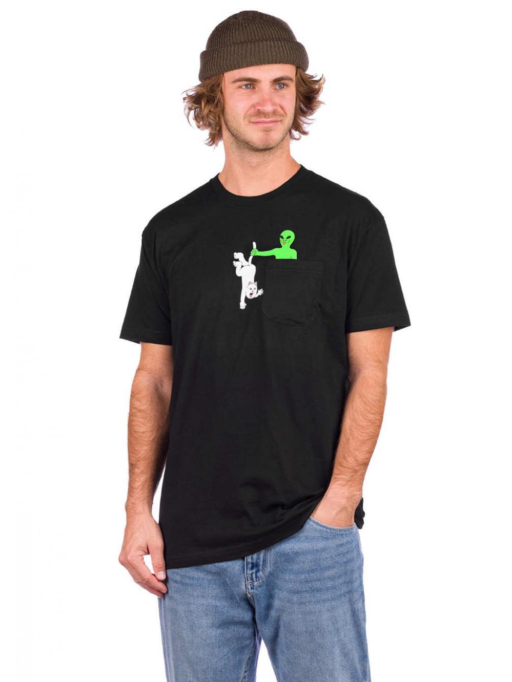 Camisas Y Tops Hombre | Ripndip Hung Up Pocket T-Shirt Black 